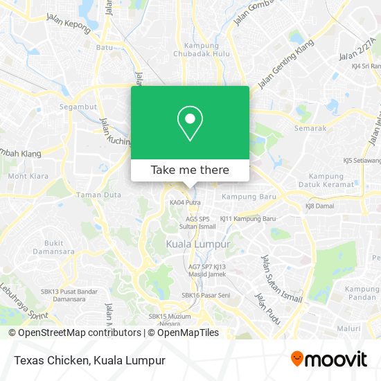 Texas Chicken map