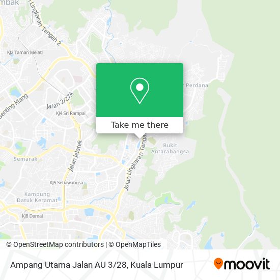 Peta Ampang Utama Jalan AU 3/28