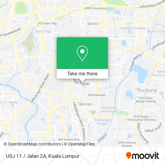 USJ 11 / Jalan 2A map