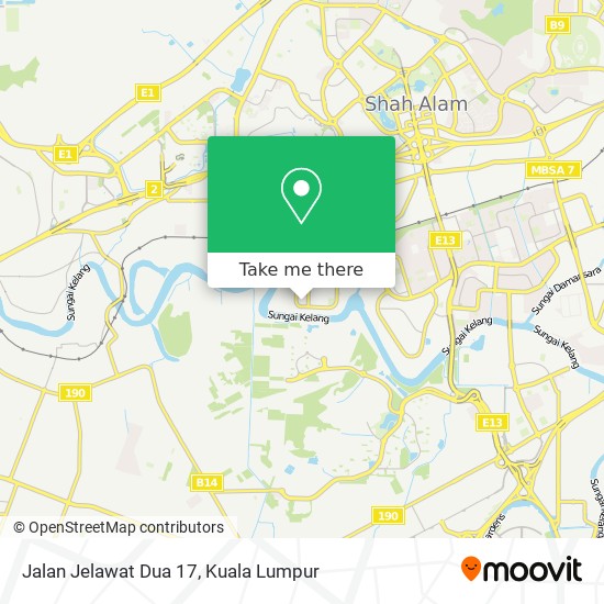 Jalan Jelawat Dua 17 map