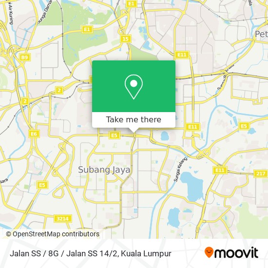 Jalan SS / 8G / Jalan SS 14/2 map