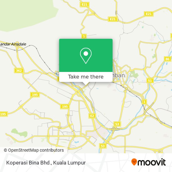 Koperasi Bina Bhd. map