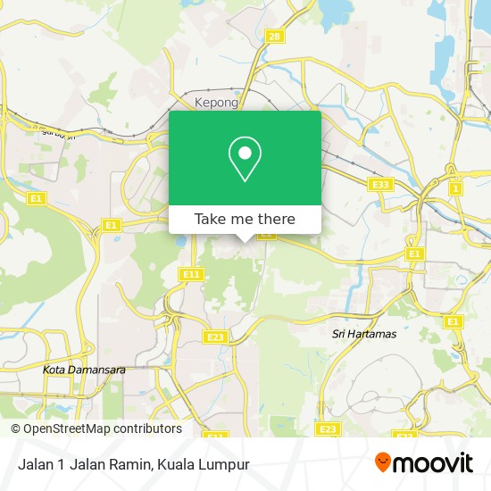 Jalan 1 Jalan Ramin map