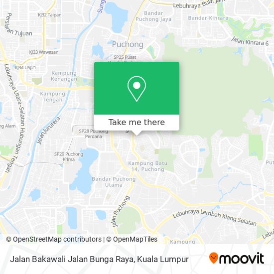 Jalan Bakawali Jalan Bunga Raya map