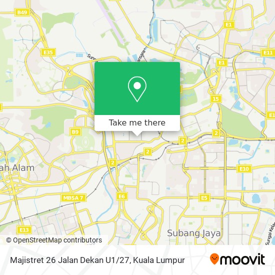 Majistret 26 Jalan Dekan U1/27 map