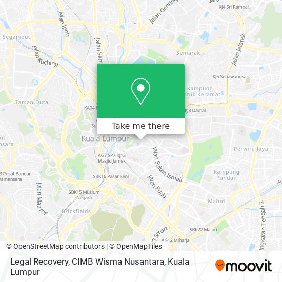 Legal Recovery, CIMB Wisma Nusantara map