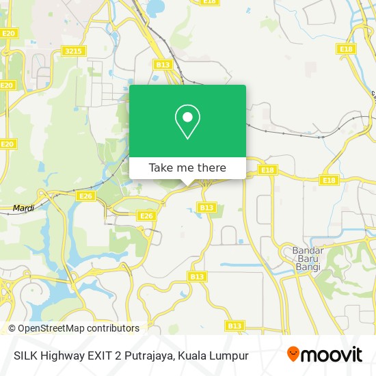 Peta SILK Highway EXIT 2 Putrajaya