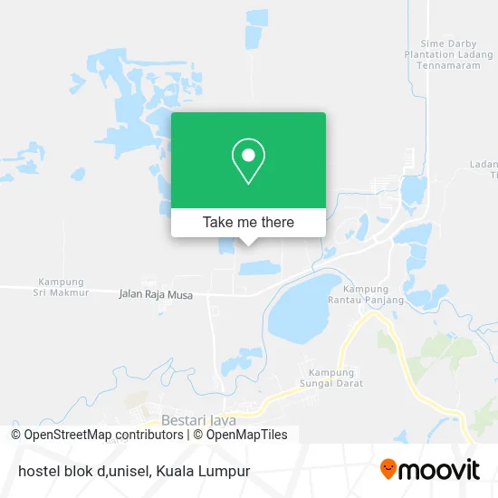 hostel blok d,unisel map