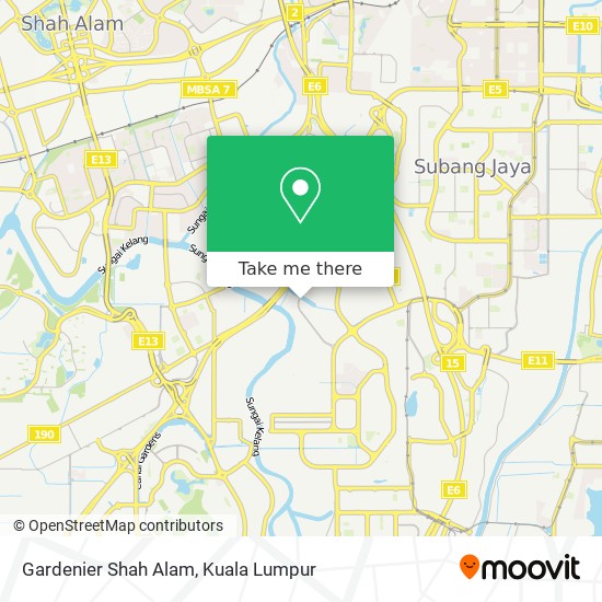 Gardenier Shah Alam map