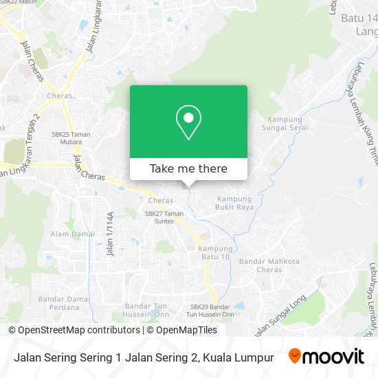 Jalan Sering Sering 1 Jalan Sering 2 map