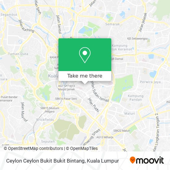 Ceylon Ceylon Bukit Bukit Bintang map