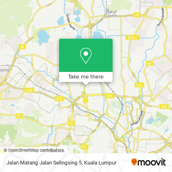 Jalan Matang Jalan Selingsing 5 map