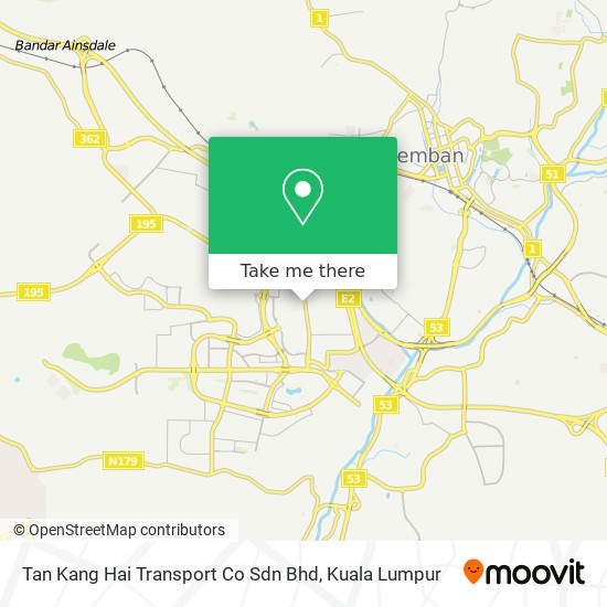 Tan Kang Hai Transport Co Sdn Bhd map