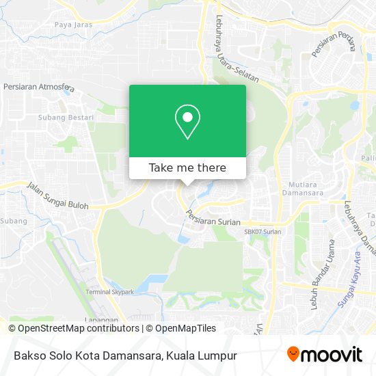 Peta Bakso Solo Kota Damansara