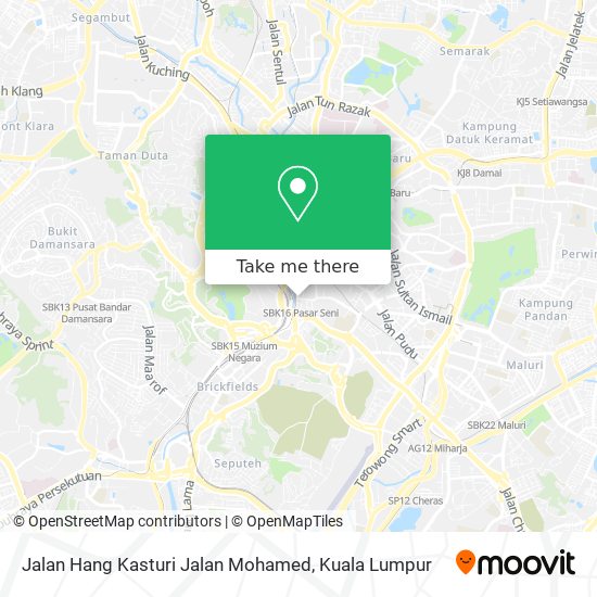 Peta Jalan Hang Kasturi Jalan Mohamed
