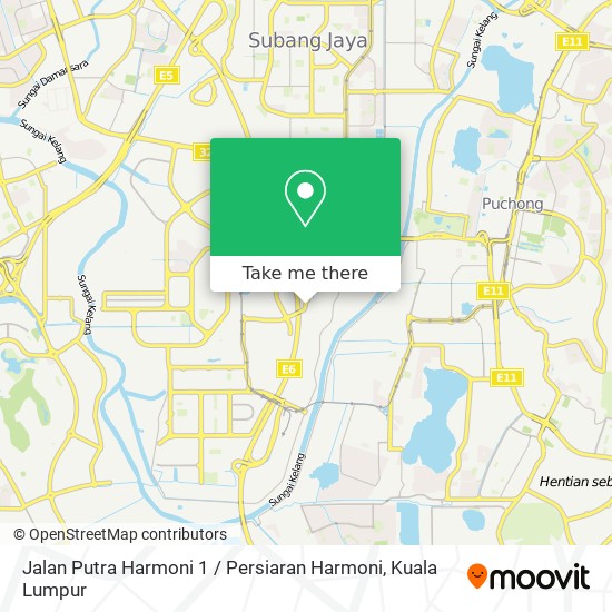 Peta Jalan Putra Harmoni 1 / Persiaran Harmoni