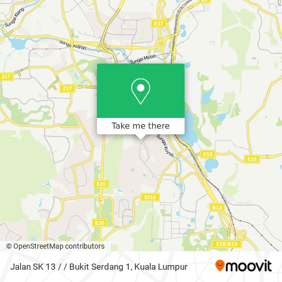 Jalan SK 13 / / Bukit Serdang 1 map