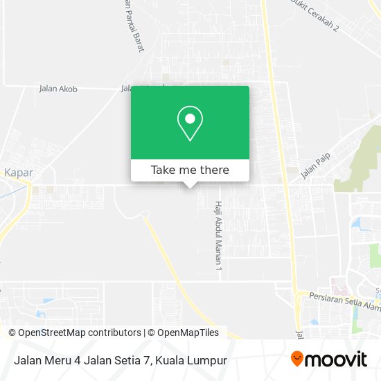 Peta Jalan Meru 4 Jalan Setia 7