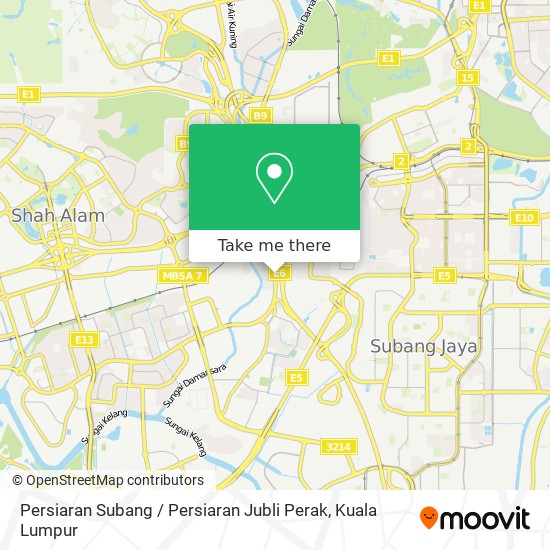 Peta Persiaran Subang / Persiaran Jubli Perak