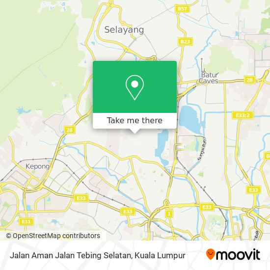 Jalan Aman Jalan Tebing Selatan map