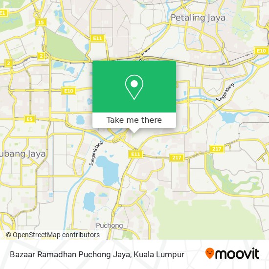 Bazaar Ramadhan Puchong Jaya map