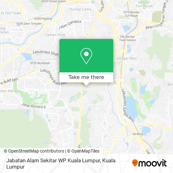 Jabatan Alam Sekitar WP Kuala Lumpur map