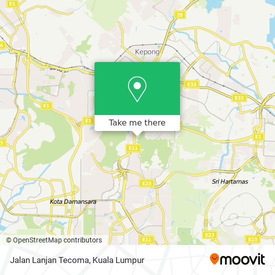 Jalan Lanjan Tecoma map