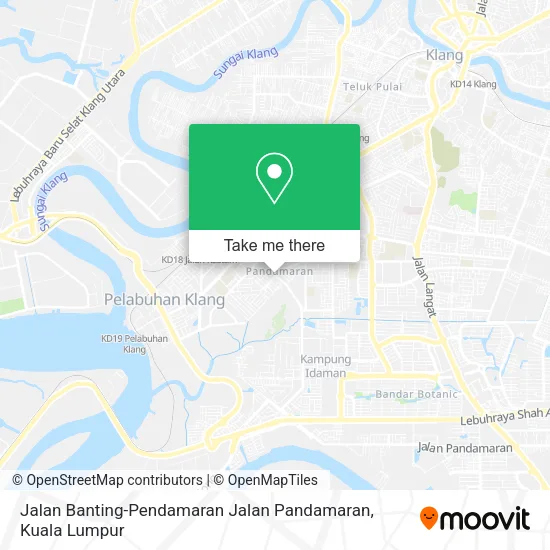 Jalan Banting-Pendamaran Jalan Pandamaran map