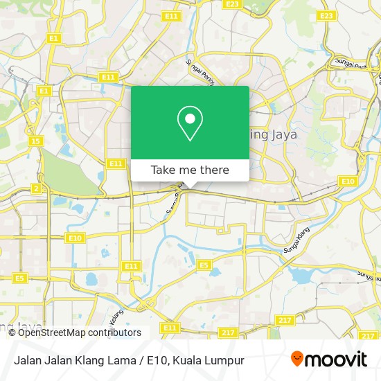 Peta Jalan Jalan Klang Lama / E10