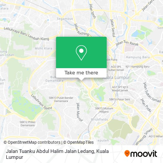 Peta Jalan Tuanku Abdul Halim Jalan Ledang
