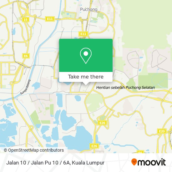 Peta Jalan 10 / Jalan Pu 10 / 6A