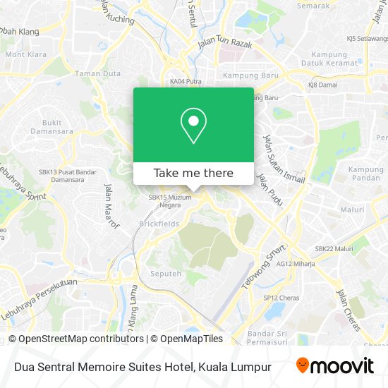 Dua Sentral Memoire Suites Hotel map