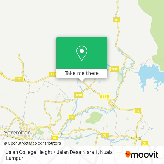 Peta Jalan College Height / Jalan Desa Kiara 1