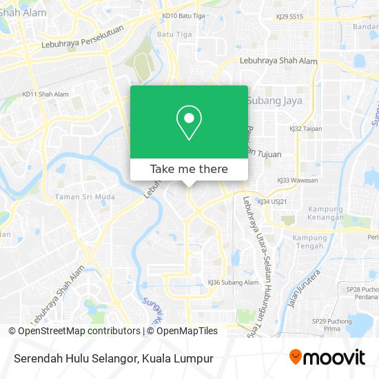 Peta Serendah Hulu Selangor