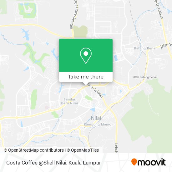 Costa Coffee @Shell Nilai map