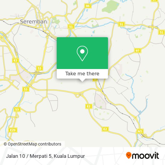 How to get to Jalan 10 / Merpati 5 in Seremban by Bus or Train