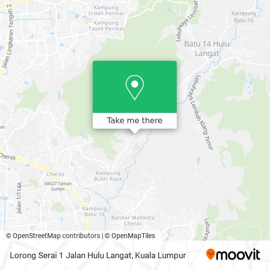 Lorong Serai 1 Jalan Hulu Langat map