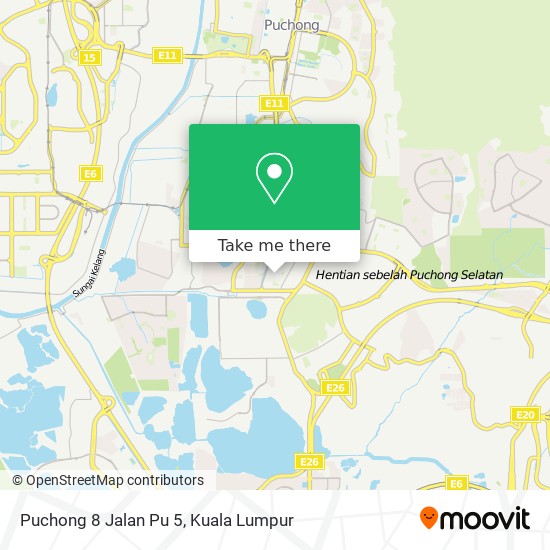 Puchong 8 Jalan Pu 5 map