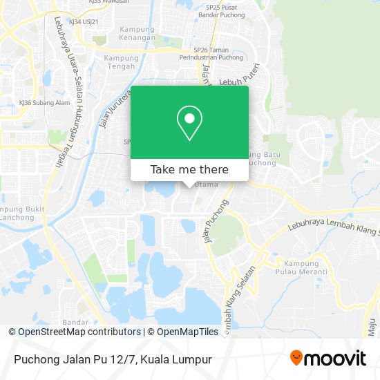Puchong Jalan Pu 12/7 map