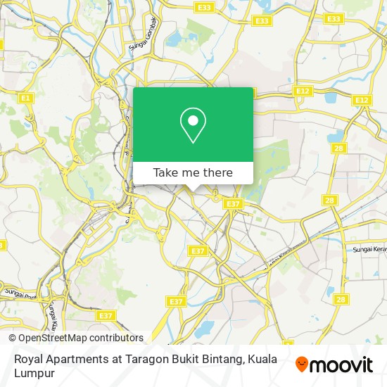 Peta Royal Apartments at Taragon Bukit Bintang