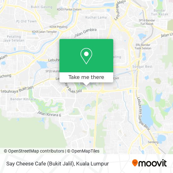 Say Cheese Cafe (Bukit Jalil) map