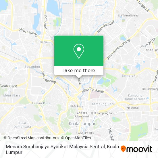 Menara Suruhanjaya Syarikat Malaysia Sentral map