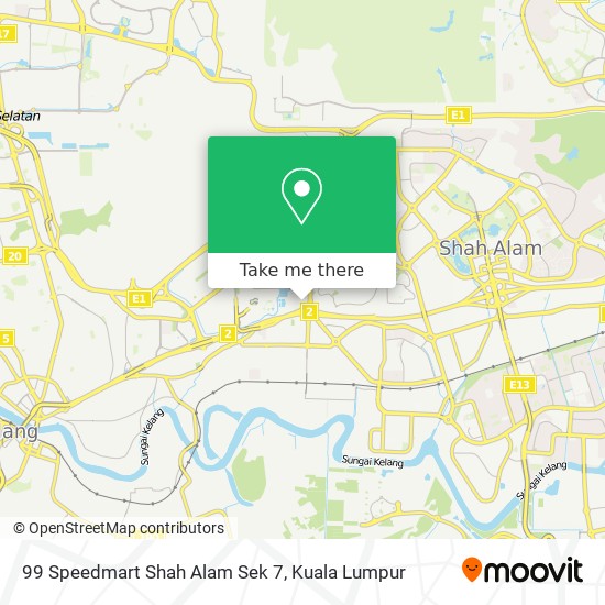 99 Speedmart Shah Alam Sek 7 map