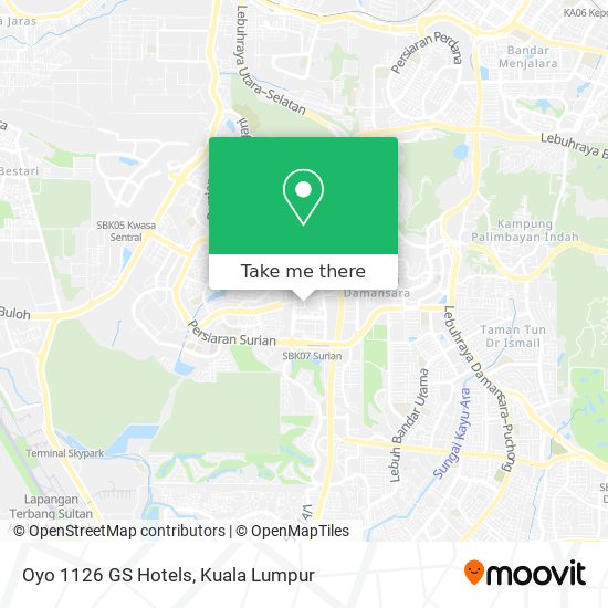 Oyo 1126 GS Hotels map