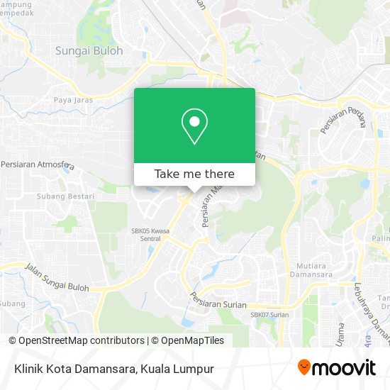 Klinik Kota Damansara map