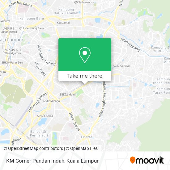 KM Corner Pandan Indah map