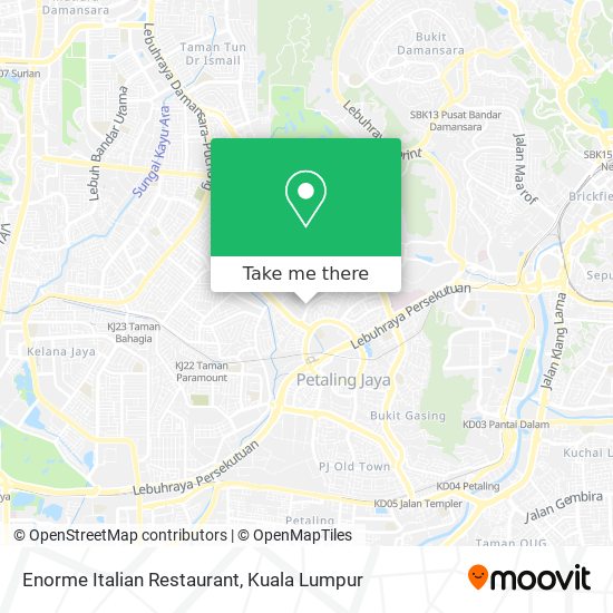 Enorme Italian Restaurant map