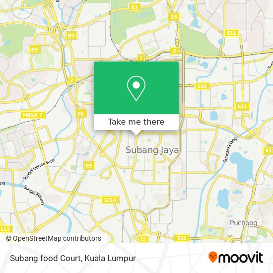 Subang food Court map