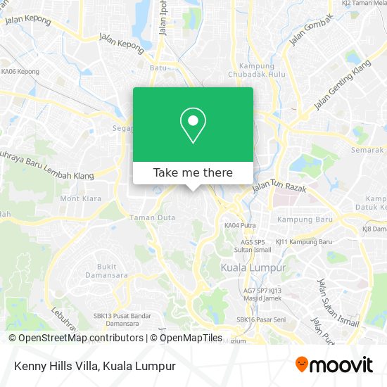 Kenny Hills Villa map