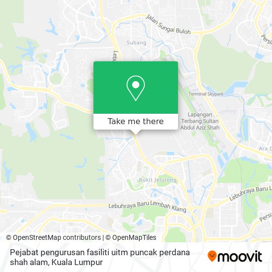 Peta Pejabat pengurusan fasiliti uitm puncak perdana shah alam